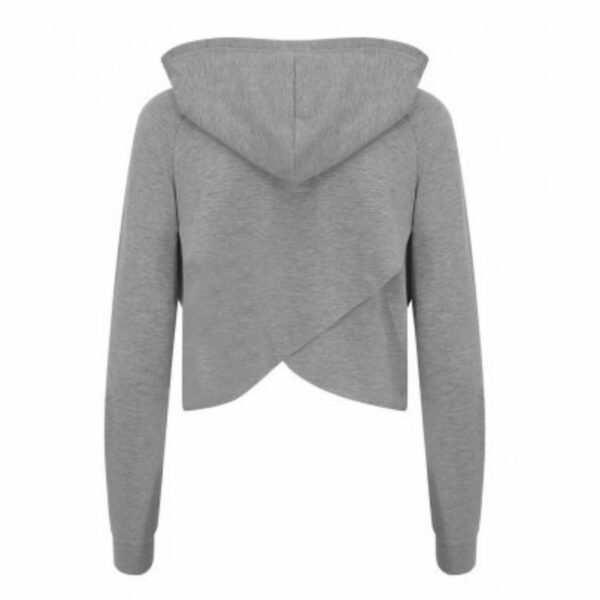 Gym64_Women's Cross Over Cropped Hoodie Back